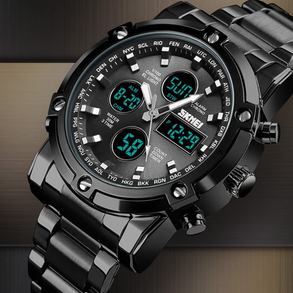 Analog Digital Watches Mens Led Military Wristwatch Quartz