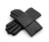Men Winter Gloves Warm Genuine Sheep Fur Gloves for Men