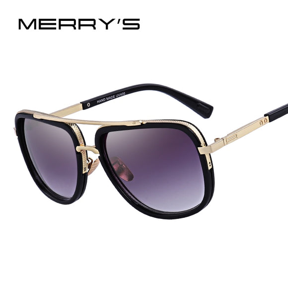 MERRY'S Fashion Sunglasses Classic Designer Metal Square Sun glasses