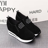 Flock New High Heel Lady Casual Breathable Height Increasing Shoes