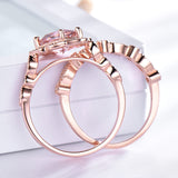 Sterling Silver Ring Set Female Engagement  For Women Jewelry
