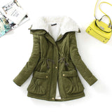 Fitaylor Winter Cotton Coat Women Slim Snow Outwear-long Wadded Jacket