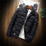 Autumn New Jacket fashion trend Casual thickened warm cotton-padded