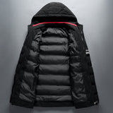 Warm Padded Hooded Overcoat Fashion Casual Down Parka Male
