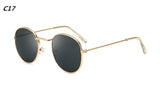 ZXWLYXGX Fashion Oval Sunglasses Women Brand Designe Small Metal Frame