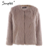 Simplee Casual coats women coat female winter clothing party overcoat