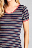 Yarn Dye Striped Jersey Top