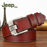 Jeep field Strap Male Genuine Leather belt Designer buckle men's Belt