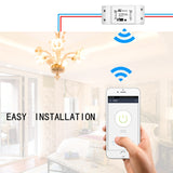 WiFi Smart Light Switch Universal Breaker Timer Smart Life APP Wireless Remote Control Works with Alexa Google Home