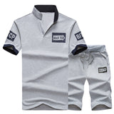Men Sports Suit Patchwork Zipper Sweatshirt Sweatpants Sets