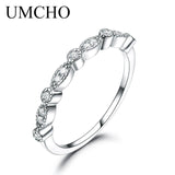 UMCHO Solid Rings For Women Stacked Wedding Engagement Ring