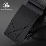 Automatic Buckle black Belts Luxury Male Genuine Leather Strap Belts