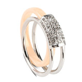 Gold Rings With Bling Black White Detachable Ceramic Rings for Women
