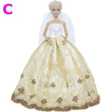 Handmade Wedding Dress Princess Evening Party For Barbie Doll Accessories xMas Gift Toy