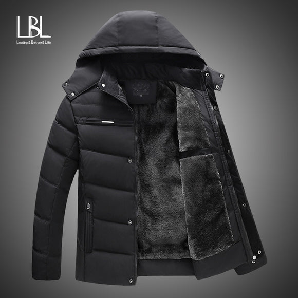 Men Casual Jacket Thicken Warm Windproof Winter Coats