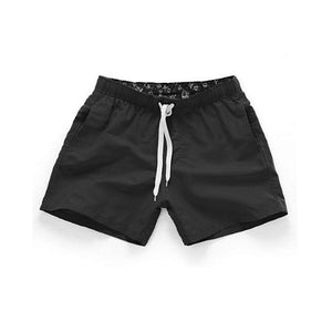 Summer Men's Shorts Mid Waist Beach Shorts Solid Colors