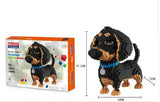 Cartoon Dog Mini balody Dachshund Block  Building Brick Toy For Kids