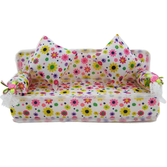 1 Pcs Mini Sofa Play Toy F Furniture Sofa With 2x Doll Couch Doll House