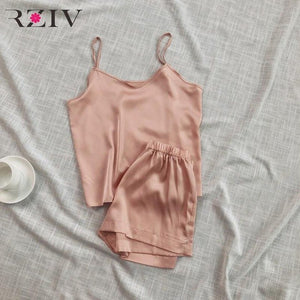 RZIV Summer Women's Pajamas Set Casual Pure Piece Short Set For Women