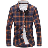 5XL Plaid Men Checkered Shirt Brand New Fashion