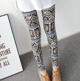 New Print Flower Leggings Plus Size Fashion Women  Aptitud Trousers