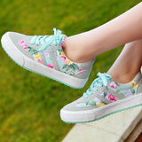 Women Casual Printed Tenis Feminino Lace-Up Sneakers Shoes