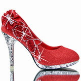 Colorful Wedding Shoes Women Pumps Sexy Ladies Super High Heels