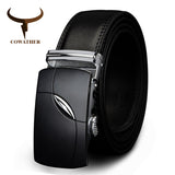 COWATHER  cow genuine leather belts for men automatic alloy buckle
