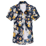 Mens Summer Beach Hawaiian Short Sleeve Floral Shirt