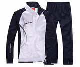 Men's Autumn Sportswear 2 Piece Set Suit Jacket+Pant Sweatsuit