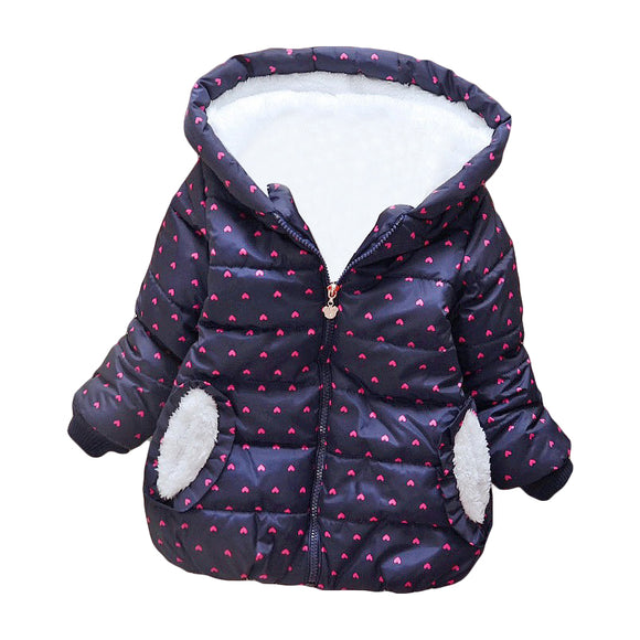 2020 girls fashion warm outwear cute cotton winter clothes jackets for kids