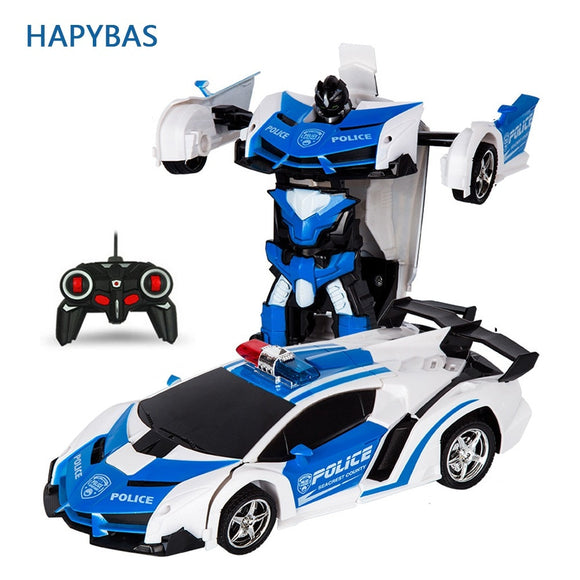 RC Car Transformation Robots Sports Model Car Kids Toys  Gifts For Boys