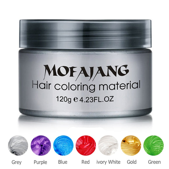 Color Hair Wax Styling Silver Grandma Grey Temporary Dye