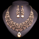 Necklace Earrings Set Retro Bridal Jewelry Sets Women's