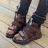 Winter Boots Children Shoes  Boy Genuine Leather Martin Boots