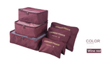 High quality 6pcs/set luggage Travel organizer bag large for unisex