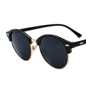 Psacss Vintage Polarized Sunglasses Retro Rivet Round Brand