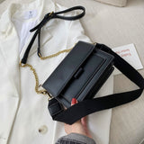 Contrast color Leather Crossbody Bags For Women
