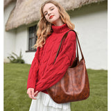 2020 Vintage Women Shoulder Bag Female Causal Totes Bags Large Capacity