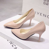 Women Shoes Pointed Toe Pumps Patent Leather Dress High Heels