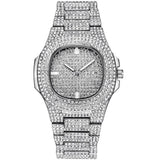 Diamond Rose Gold Stainless Steel Quartz Wrist Watches Women