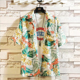 Summer Men's Beach Shirt Fashion Short Sleeve Floral Shirts