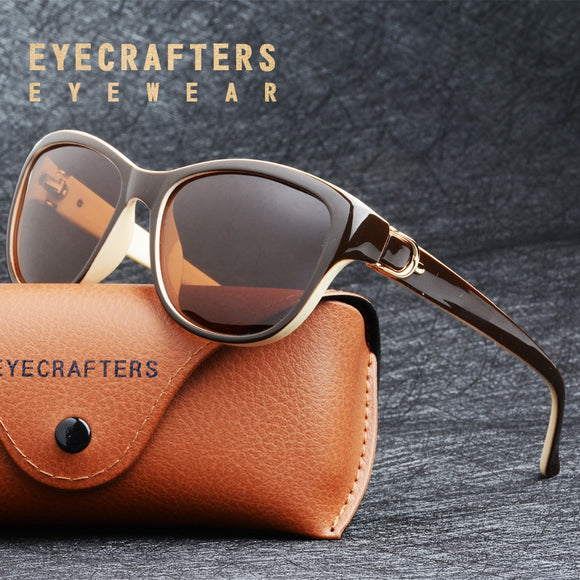 Luxury Brand Design Cat Eye Polarized Sunglasses Women's Lady