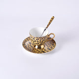 Leopard Print Bone China Coffee Set