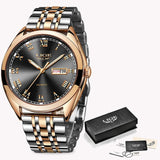Women Top Brand luxury Waterproof Gold Quartz Watch