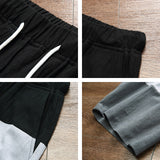 Men Elastic Waist Summer Beach Cotton Linen Bermuda Shorts