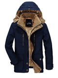 Winter Jacket Men Thick Windbreaker High Quality Fleece Cotton-Padded