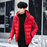 Winter Jacket Coat Hooded Warm Mens Winter Slim Fit