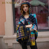 2020 New Fashion Winter Warm Plaid Ponchos And Capes For Women