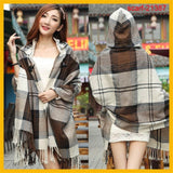 2020 New Fashion Winter Warm Plaid Ponchos And Capes For Women
